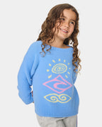 Girls 2-7 Ride The Wave Knitwear Crew Neck