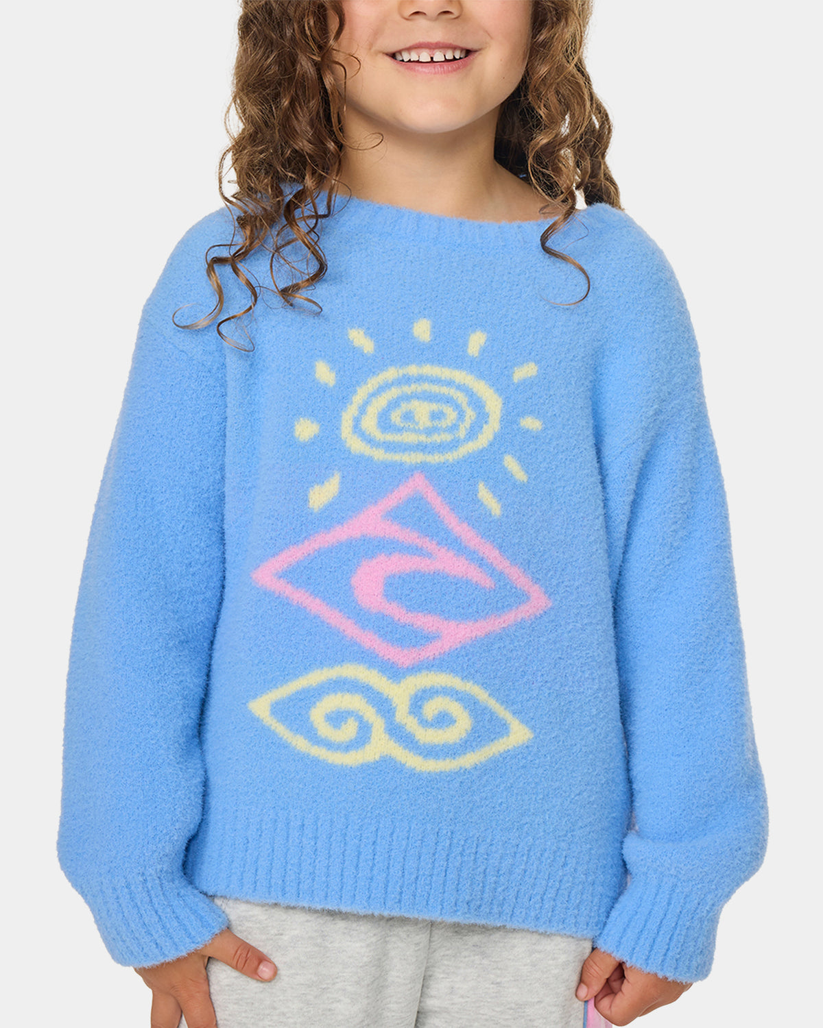 Girls 2-7 Ride The Wave Knitwear Crew Neck