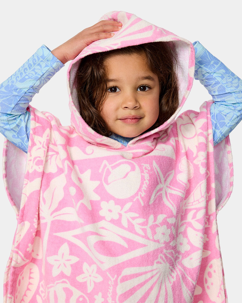 Girl 2-7 Mixed Snap Hooded Towel