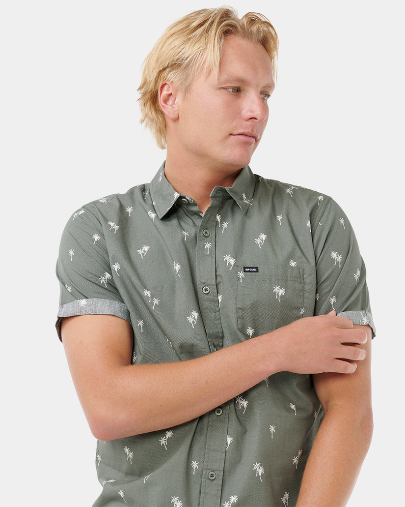 Mens Paradise Palms Short Sleeve Shirt