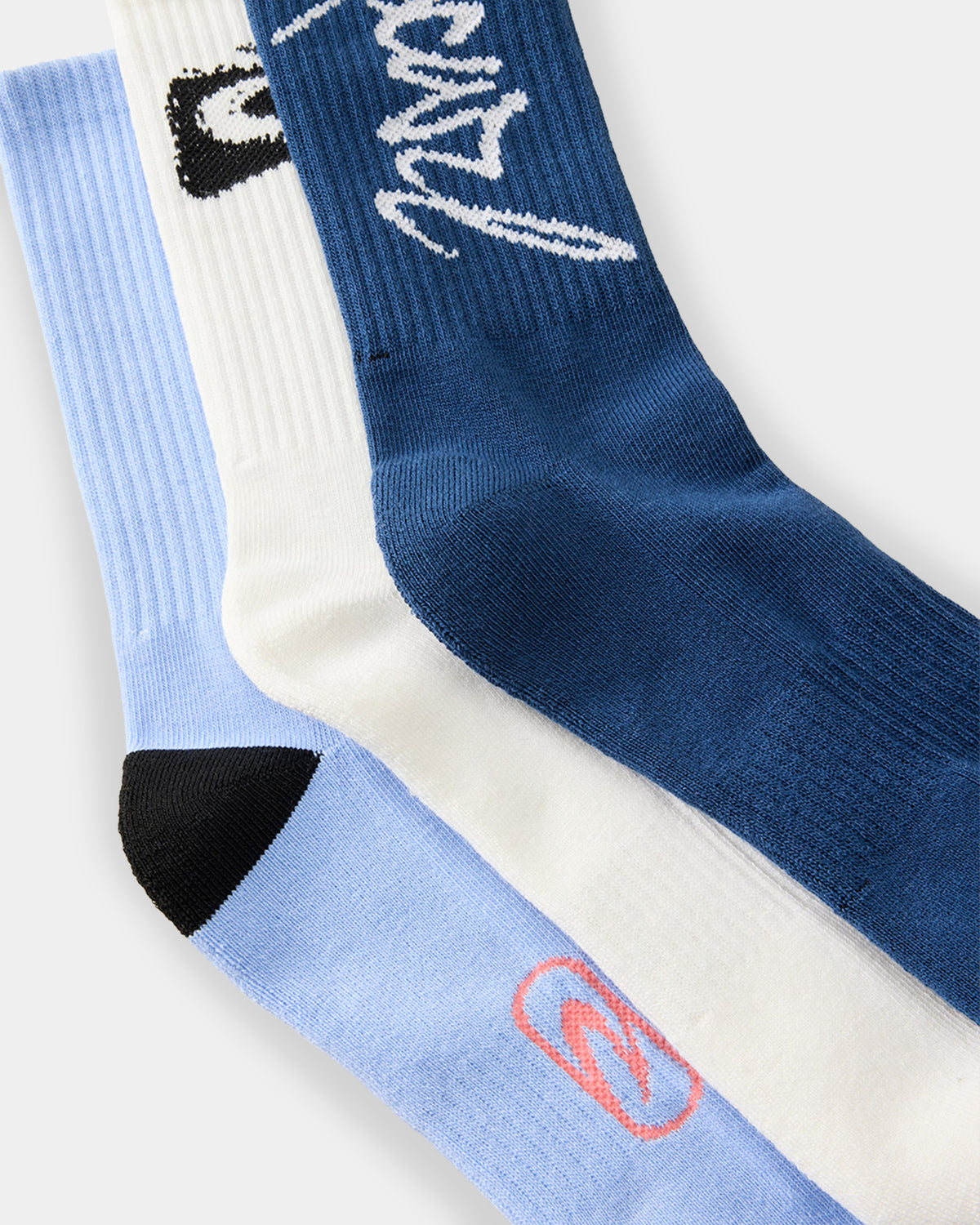 Mens Retro 3 Pack Crew Socks