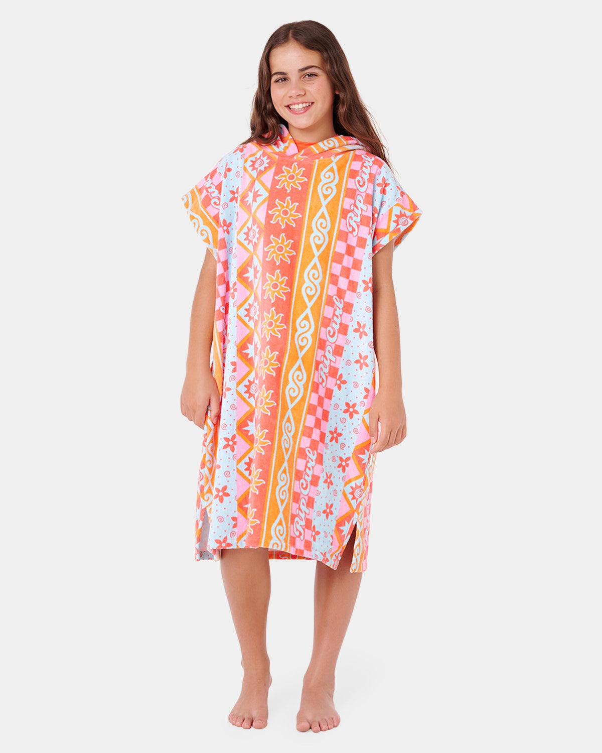 Girls 8-16 Mixed Cotton Hooded Towel