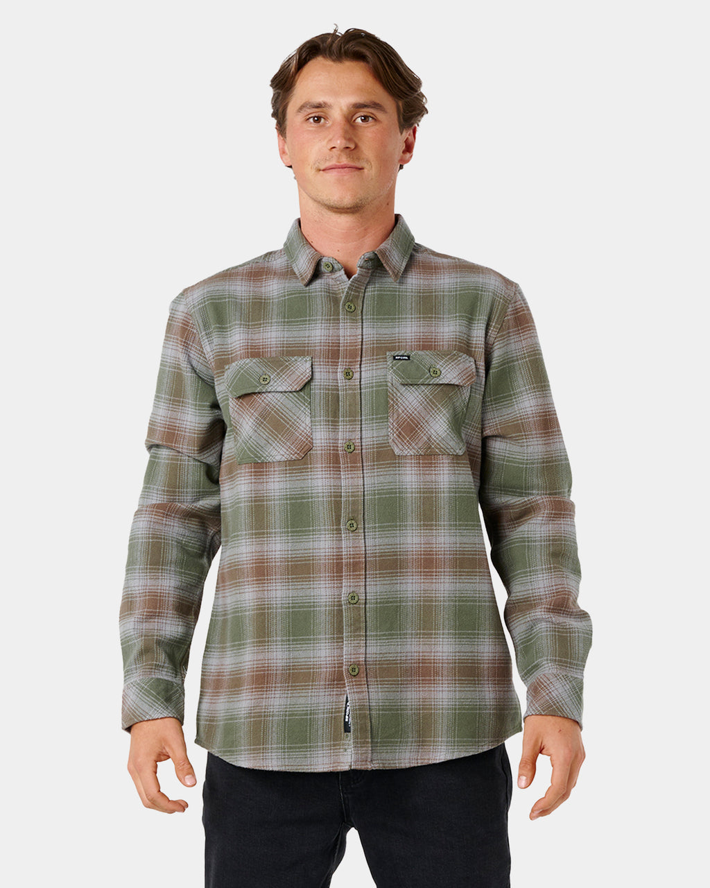 Mens Count Flannel Long Sleeve Shirt