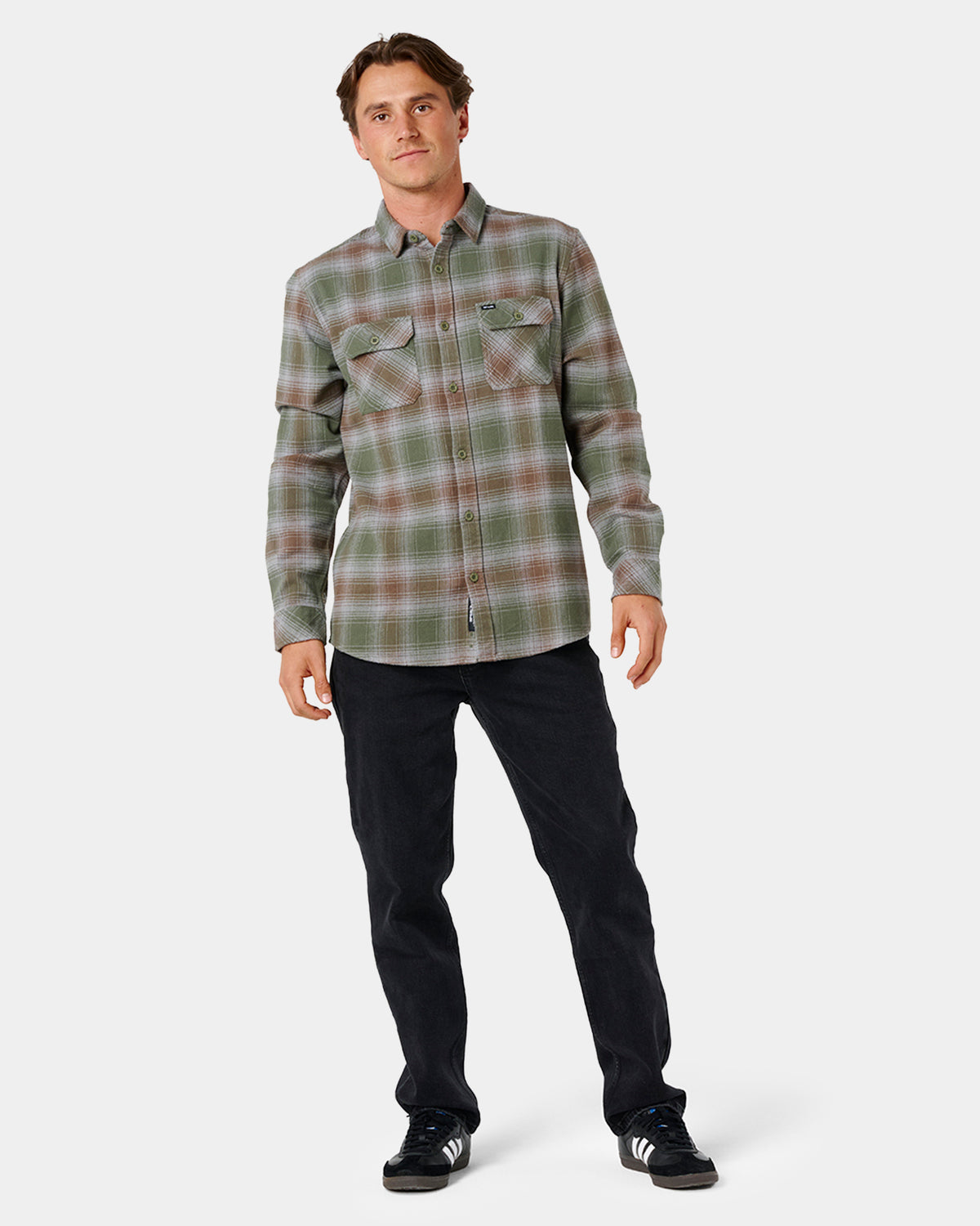 Mens Count Flannel Long Sleeve Shirt