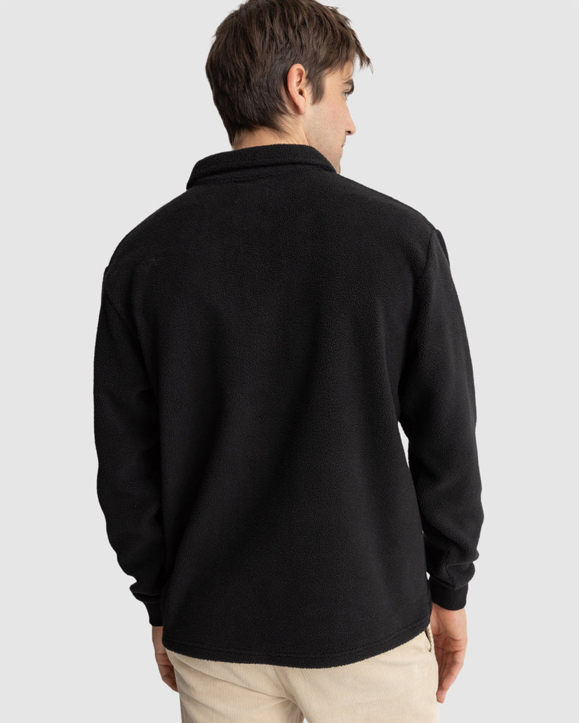 Mens Oskar Quarter Zip Reverse Fleece Jumper