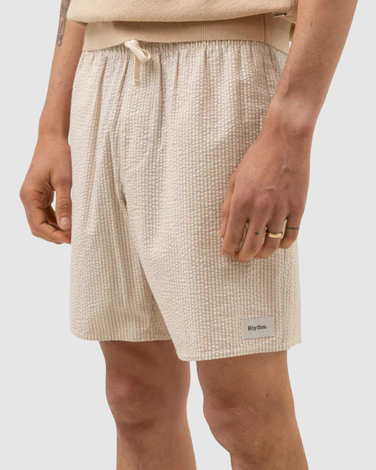 MENS SEERSUCKER STRIPE JAM SHORTS
