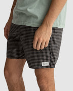 MENS LINEN CHECK JAM BOARDSHORTS