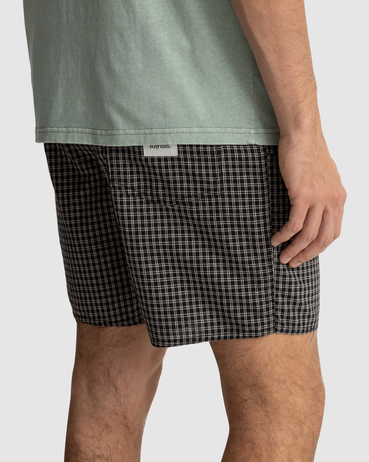 MENS LINEN CHECK JAM BOARDSHORTS