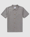 MENS LINEN CHECK SHORT SLEEVE SHIRT
