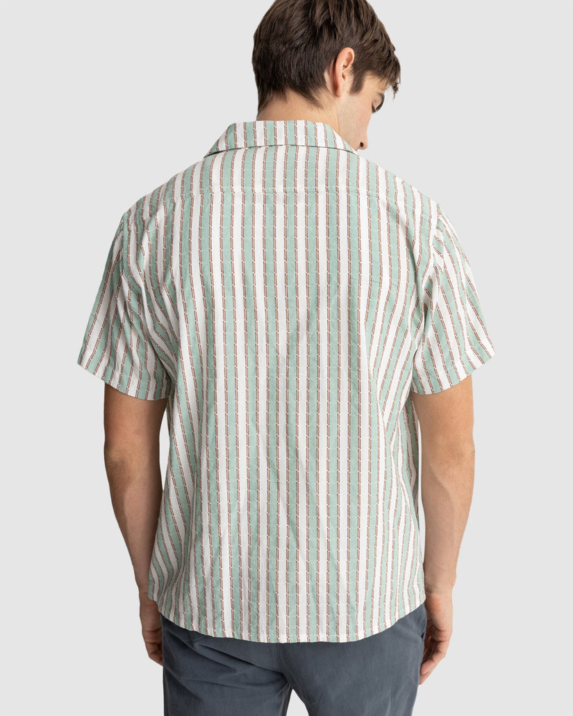 MENS VACATION STRIPE SHORT SLEEVE SHIRT