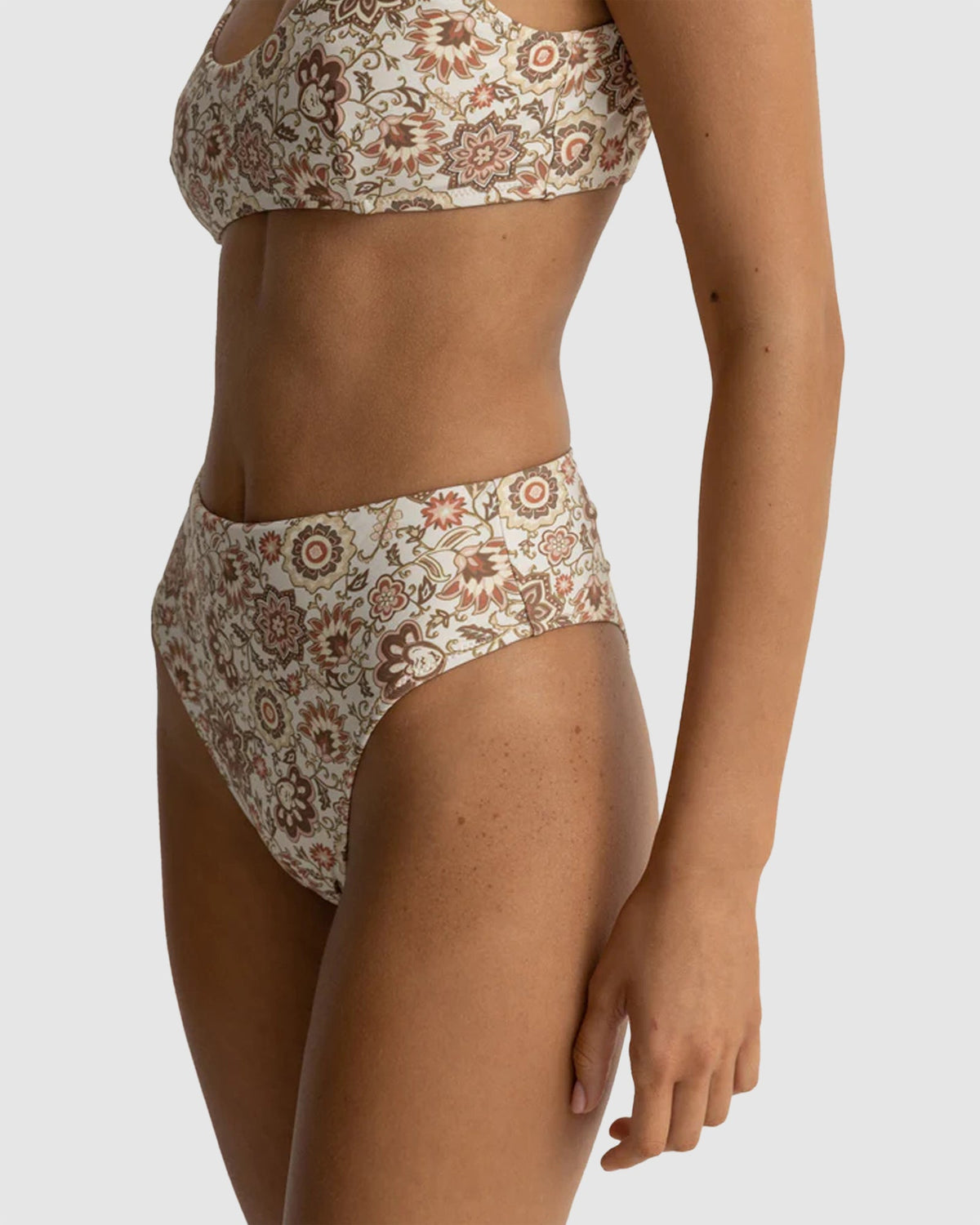 WOMENS RAYA PAISLEY HI WAIST BIKINI BOTTOMS