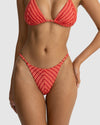 WOMENS TERRY SANDS STRIPE STRING BIKINI BOTTOMS