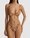 WOMENS OASIS FLORAL UNDERWIRE BIKINI TOP