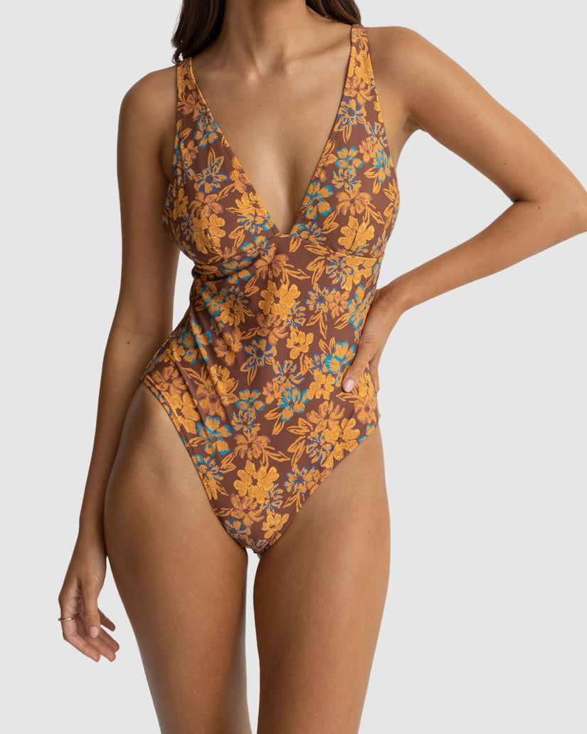 WOMENS OASIS FLORAL CLASSIC ONE PIECE SWIMSUIT