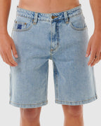 MENS DOSED DENIM WALK SHORTS