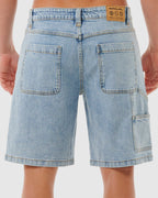 MENS DOSED DENIM WALK SHORTS