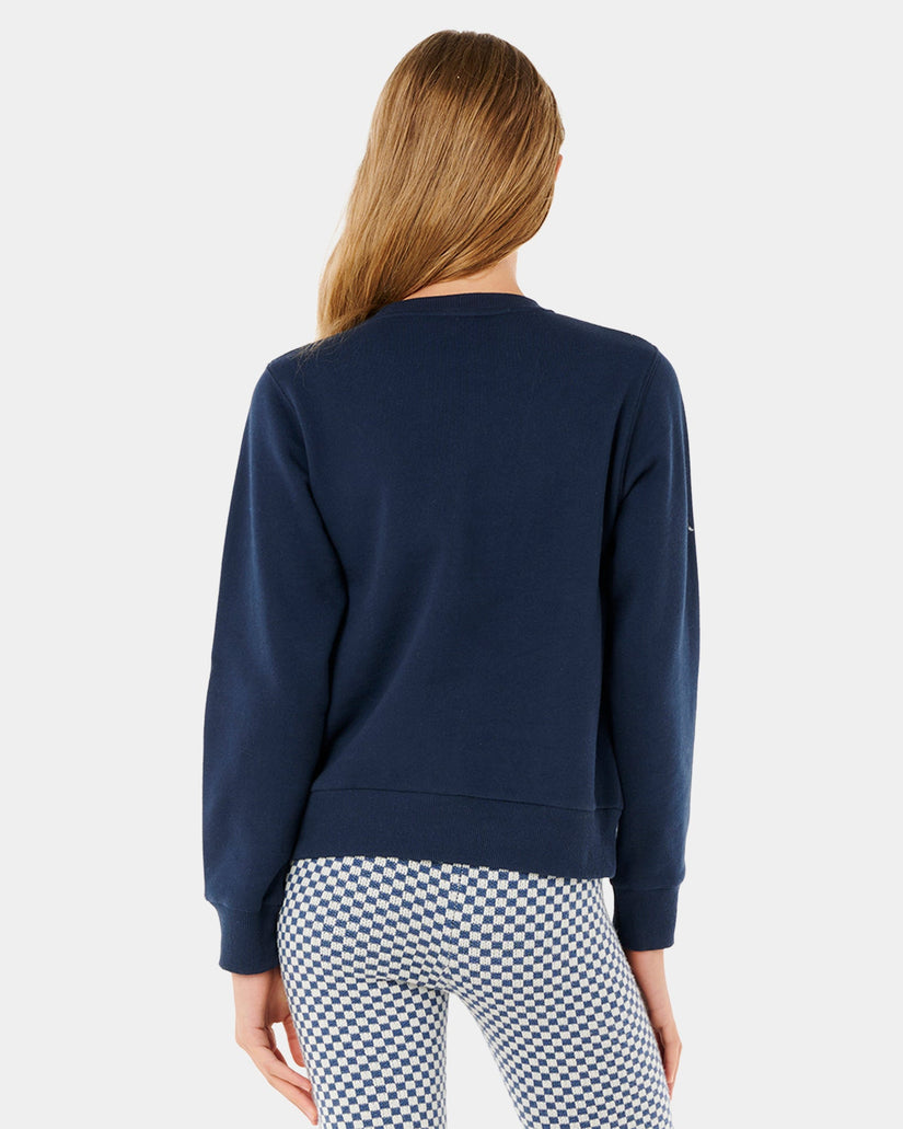 Girls 8-14 Neon Isles Hibiscus Crew Neck