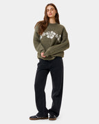 Womens Cala Nights Hibiscus Knit Crew Neck