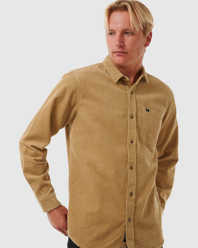 Mens Classic Surf Corduroy Long Sleeve Shirt