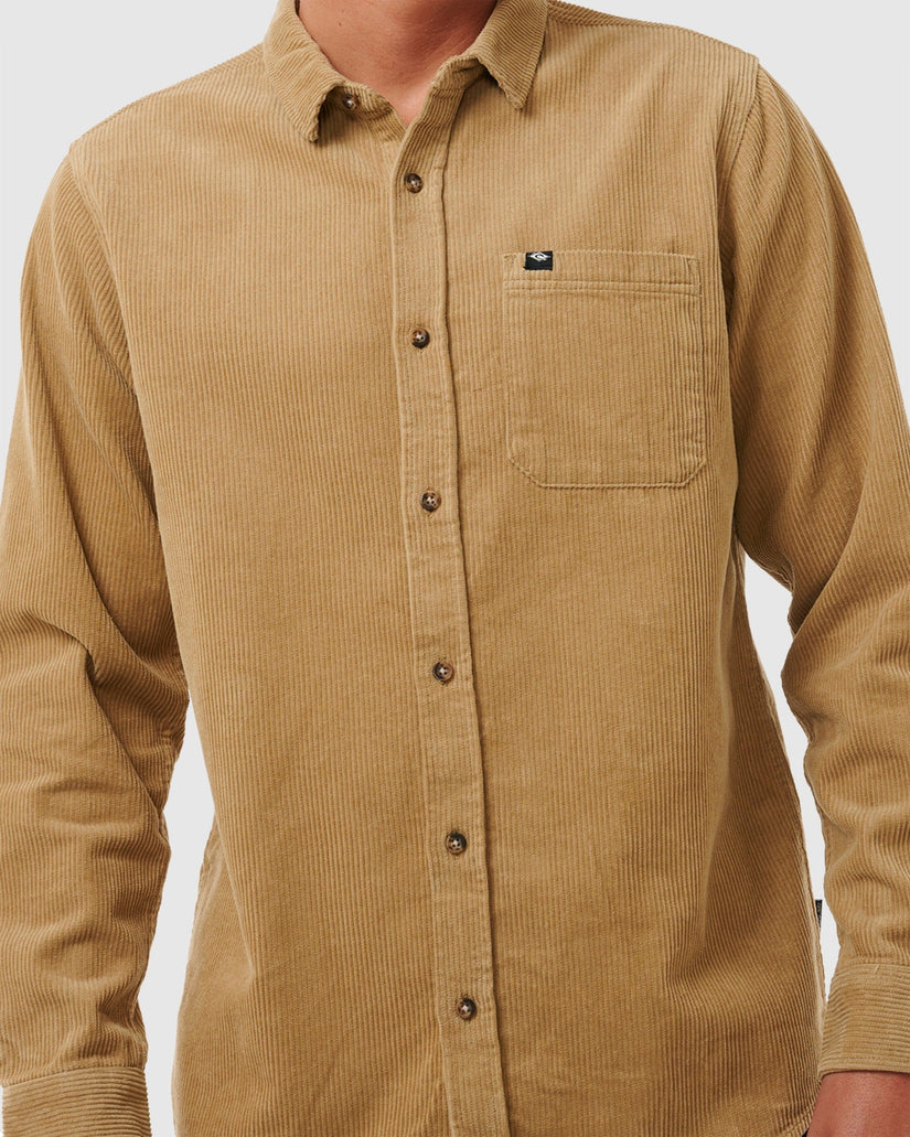 Mens Classic Surf Corduroy Long Sleeve Shirt