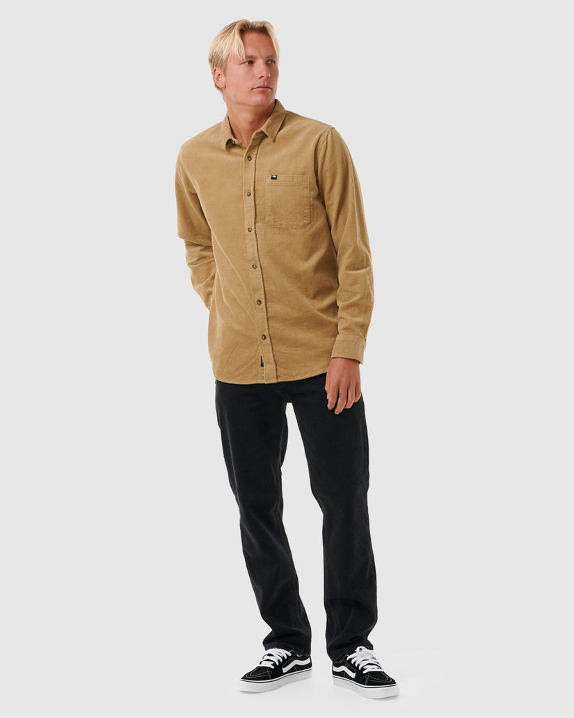 Mens Classic Surf Corduroy Long Sleeve Shirt