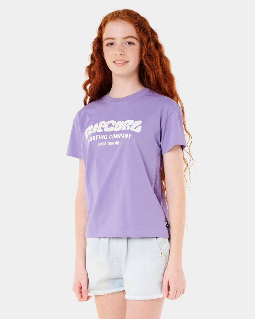 Girls 8-14 Surf Puff Relaxed Tee