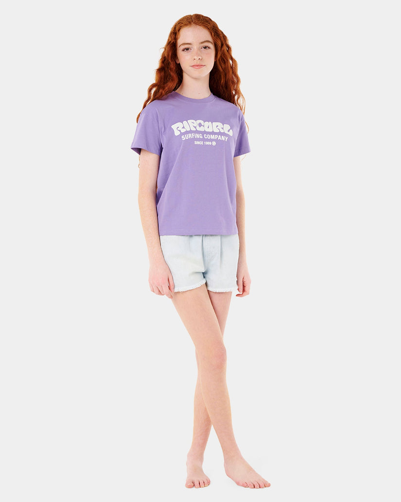 Girls 8-14 Surf Puff Relaxed Tee