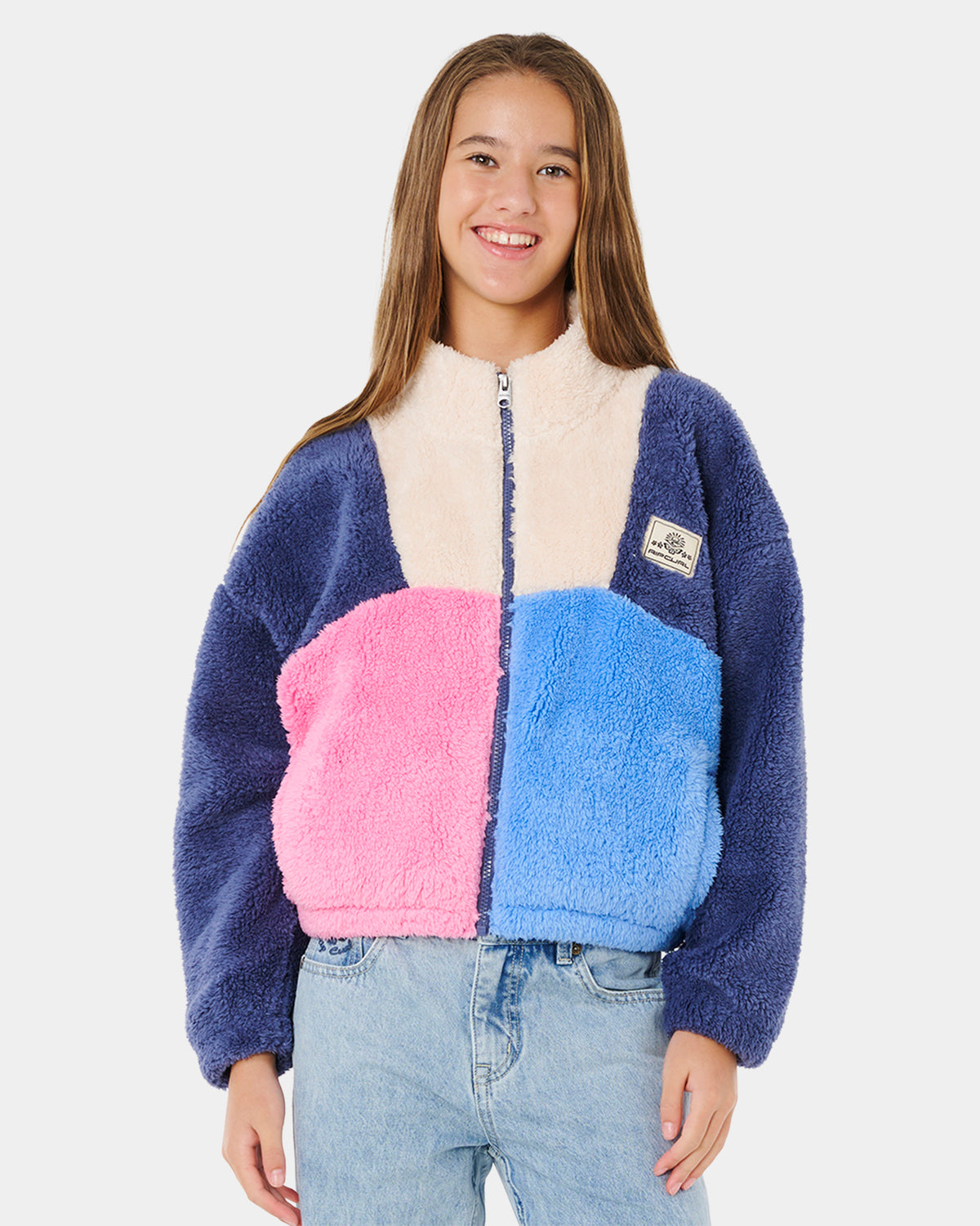 Girls 8-14 Block Party Fleece Jacket