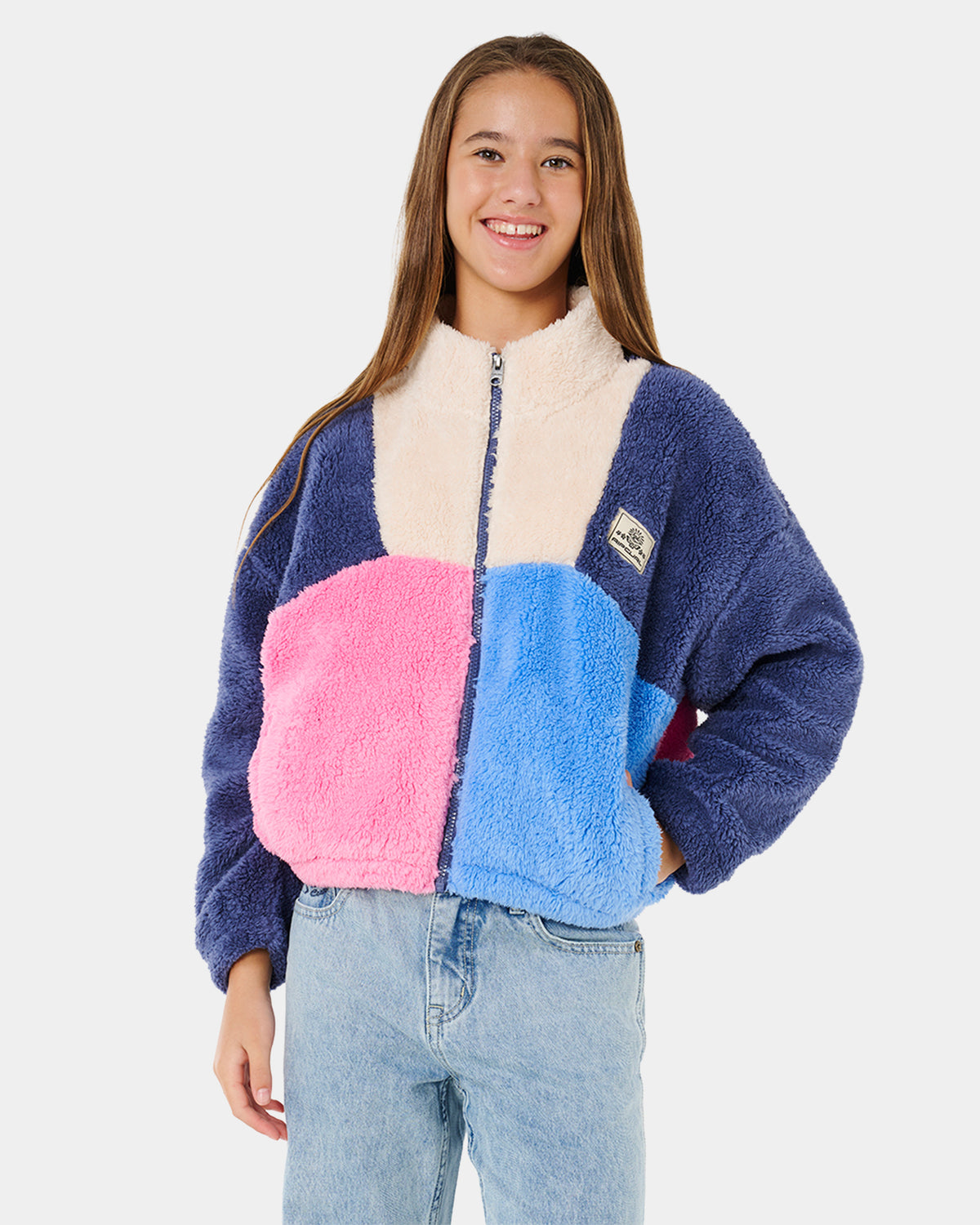 Girls 8-14 Block Party Fleece Jacket