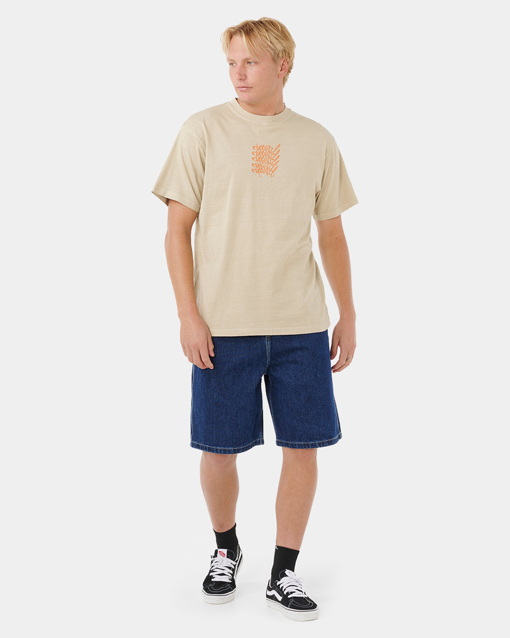 Mens Medina Script Denim Shorts