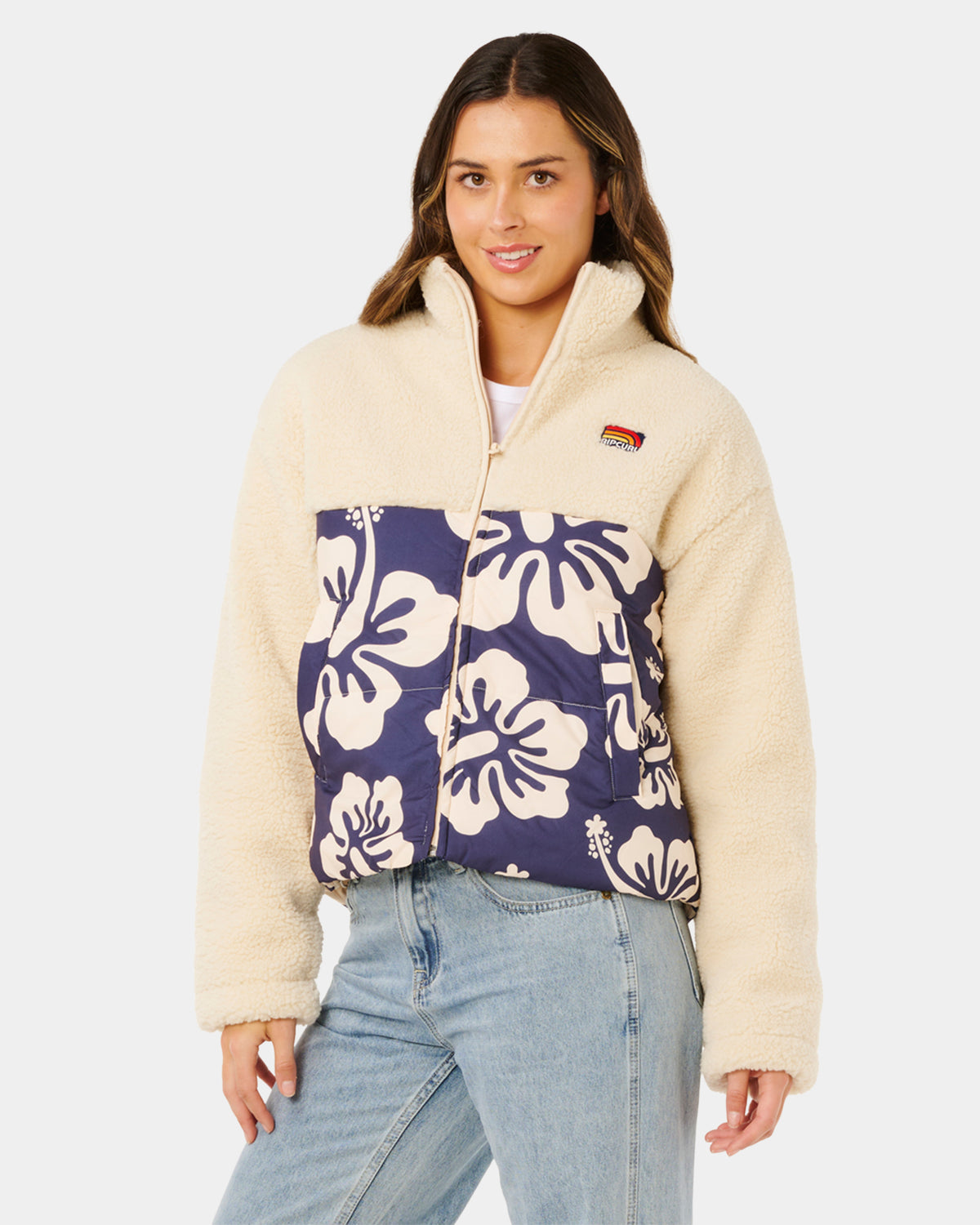 Womens Surf Side Puffer Fleece Jacket