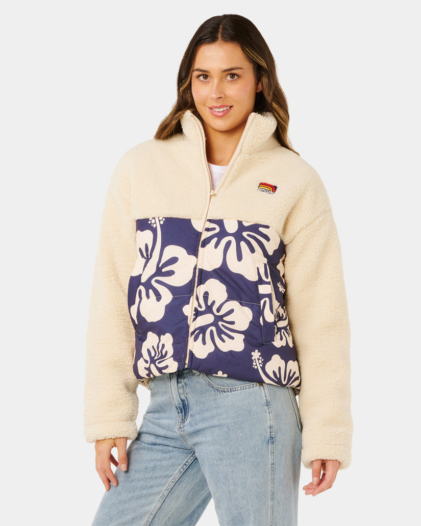 Womens Surf Side Puffer Fleece Jacket
