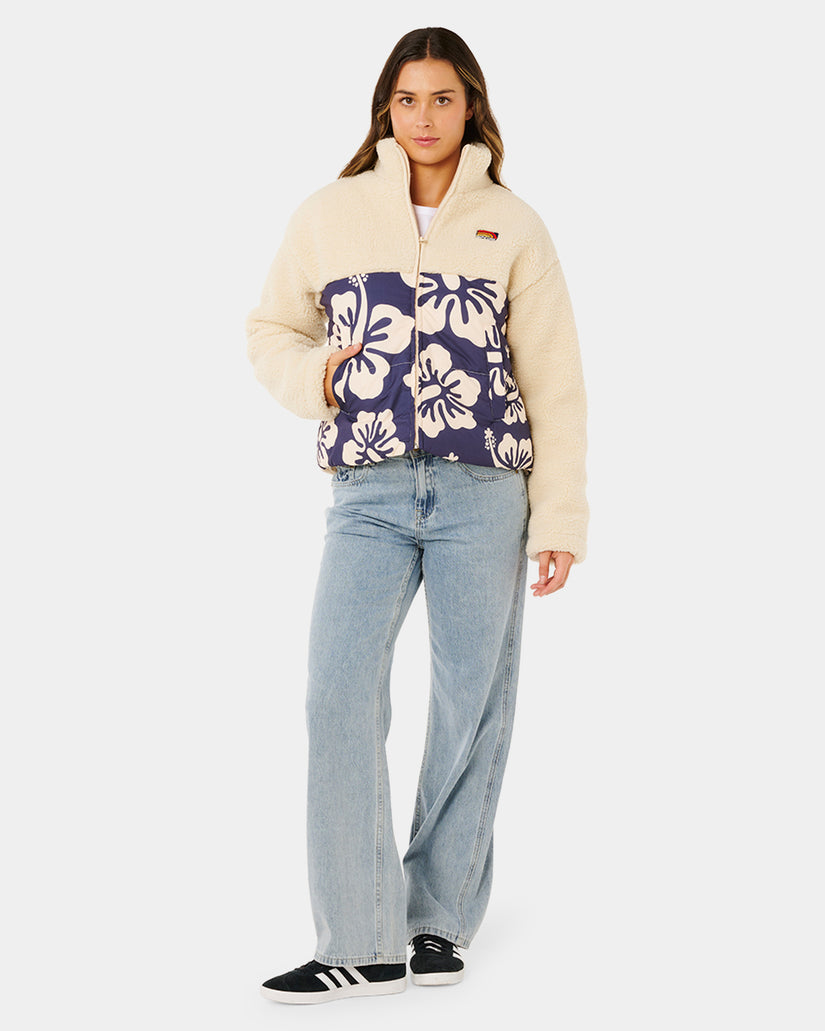 Womens Surf Side Puffer Fleece Jacket