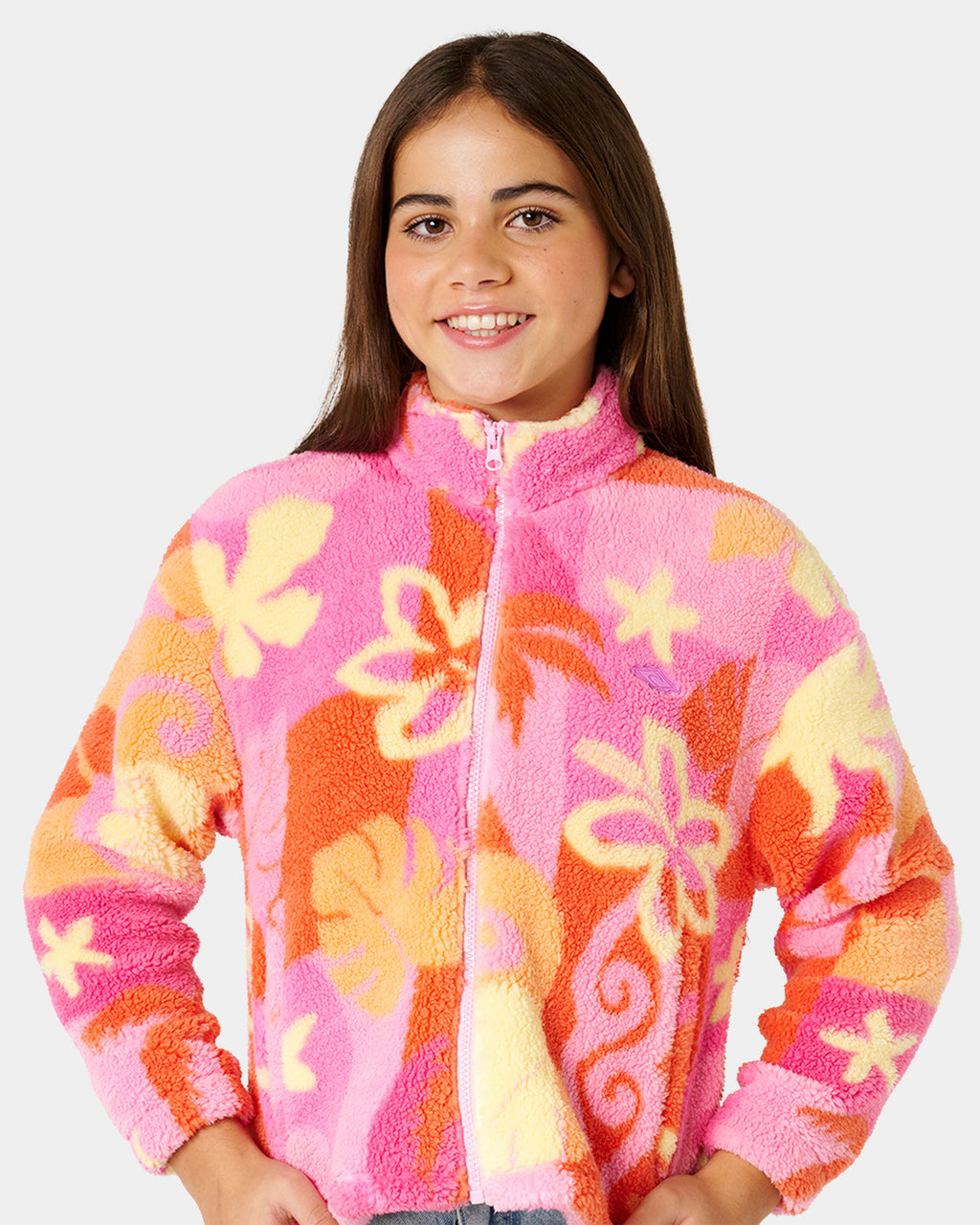 Girls 8-14 Tropical Polar Fleece Jacket