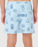 BOYS 8-16 EVOLUTION MOTIF VOLLEY BOARDSHORT