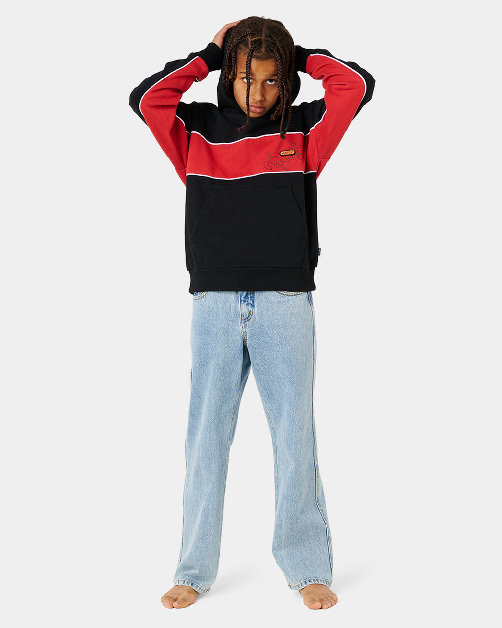 Boys 8-16 Panel Beater Fleece Pullover Hoodie