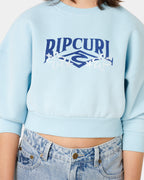 Girls 8-14 Tropical Cropped Crew Neck