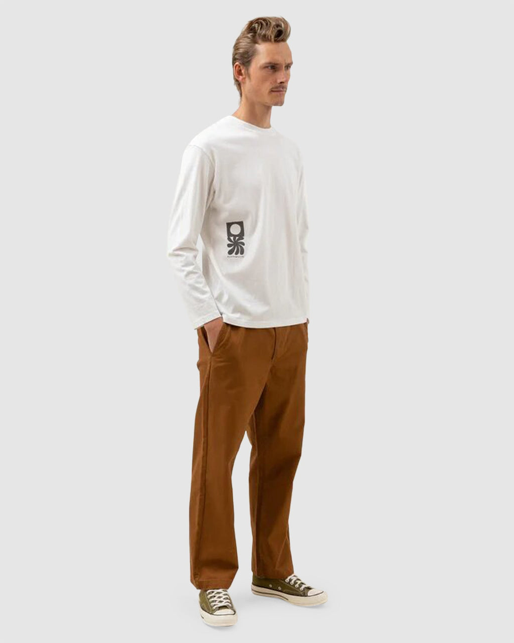 MENS CRAFTED VINTAGE LONG SLEEVE T-SHIRT