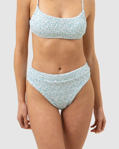 WOMENS BISCAY FLORAL SMOCKED XANADU BIKINI BOTTOMS