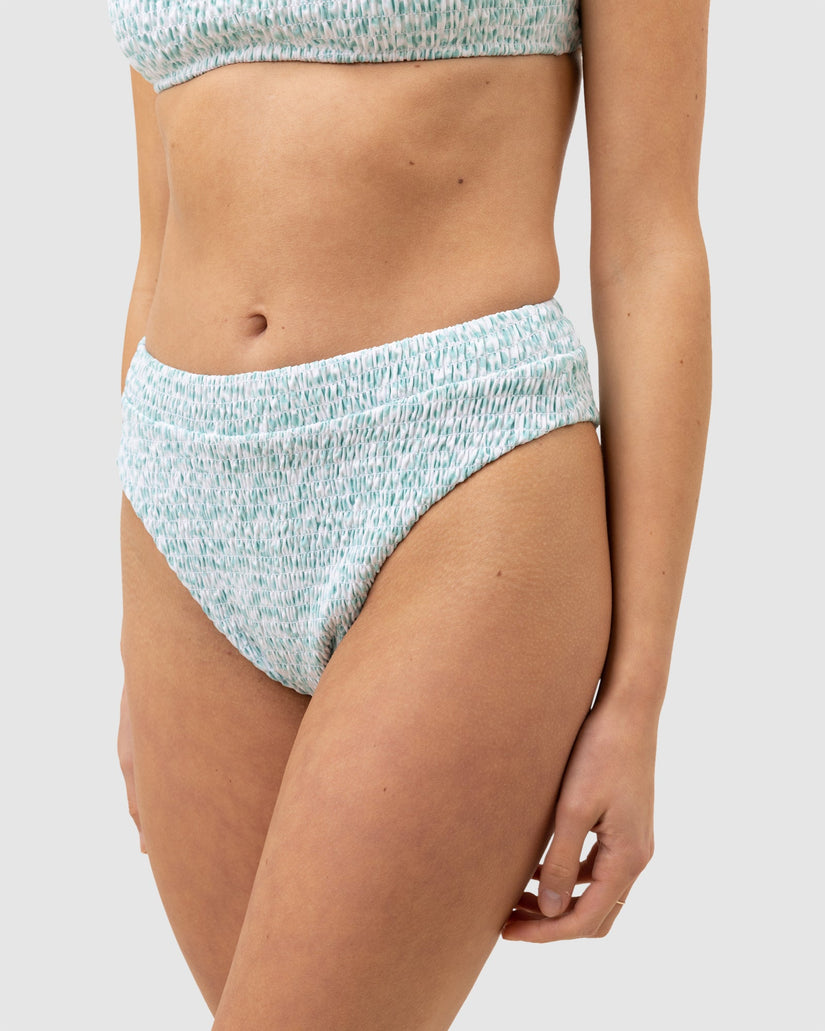 WOMENS BISCAY FLORAL SMOCKED XANADU BIKINI BOTTOMS