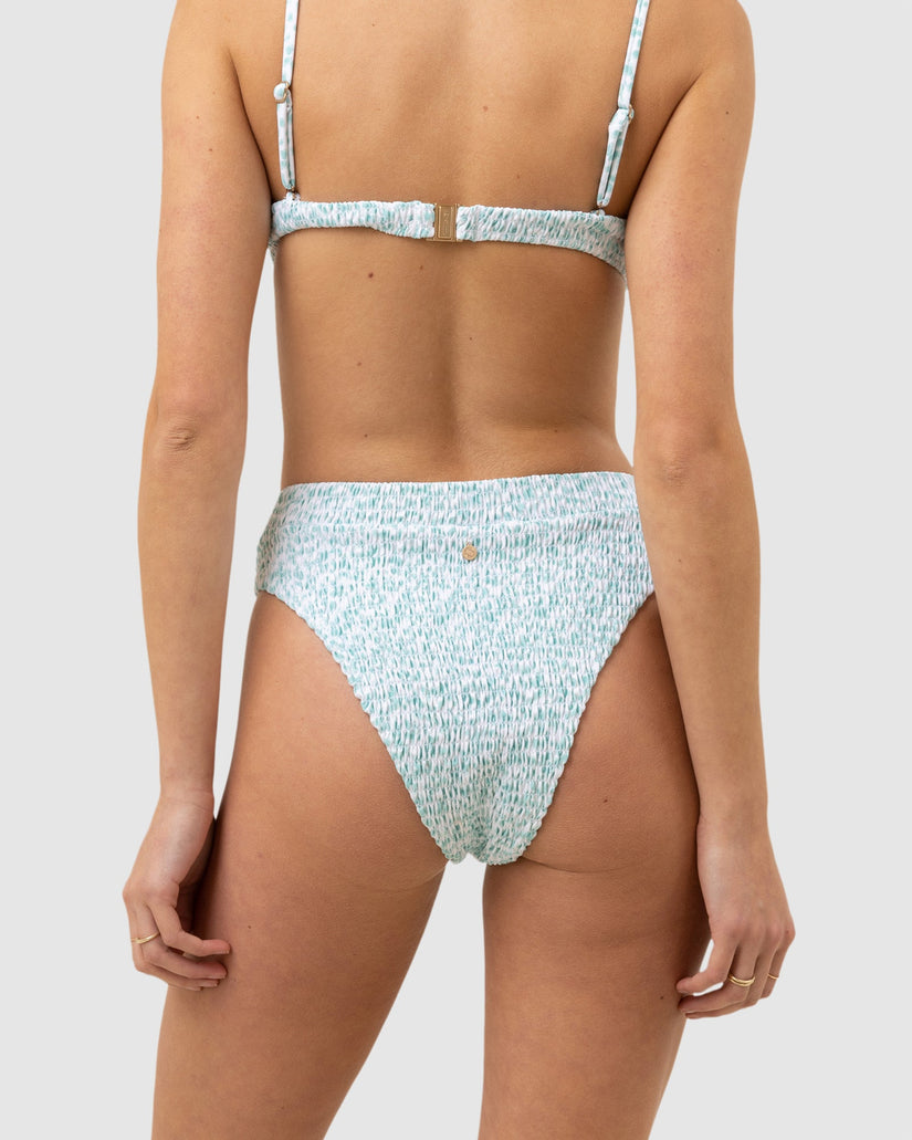 WOMENS BISCAY FLORAL SMOCKED XANADU BIKINI BOTTOMS