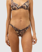 WOMENS CANTABRIA FLORAL CHEEKY BIKINI BOTTOMS