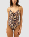 Womens Cantabria Floal Tie Front One Piece Swimsuit