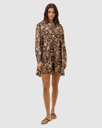 WOMENS CANTABRIA FLORAL TIERED MINI DRESS
