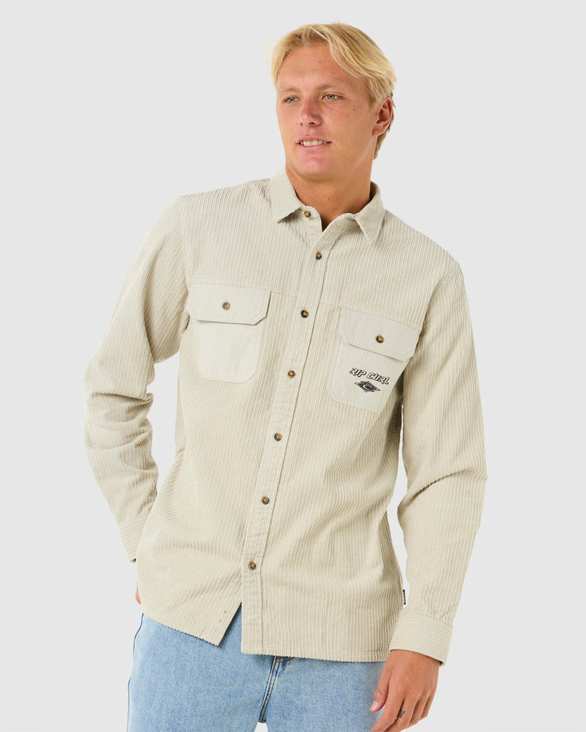 Mens Raw Energy Cord Long Sleeve Shirt