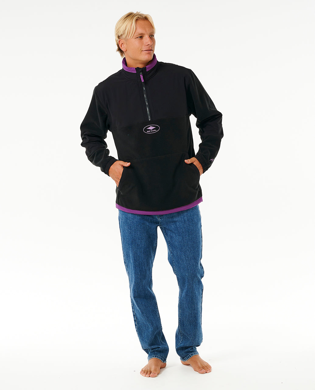 MENS ANTI SERIES QSP QUARTER ZIP FLEECE JUMPER