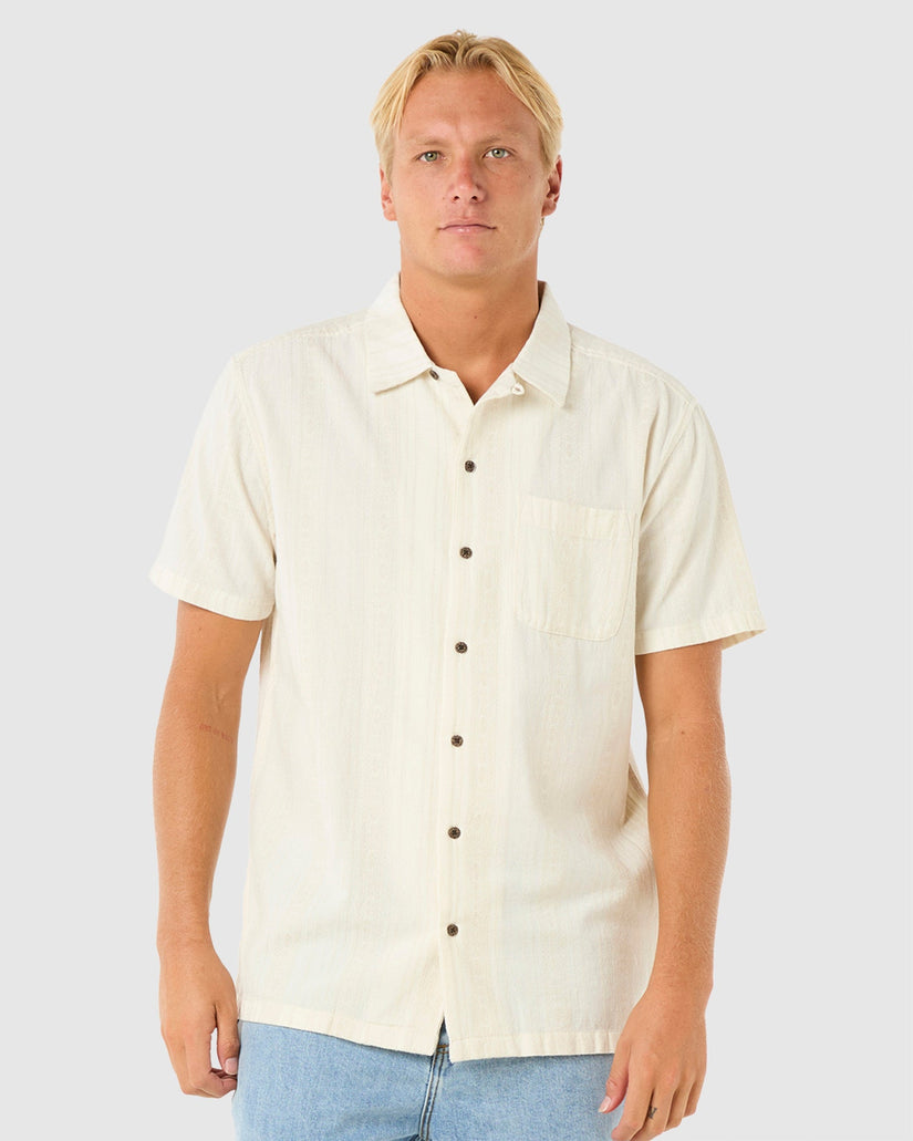 Mens Raw Energy Stripe Short Sleeve Shirt