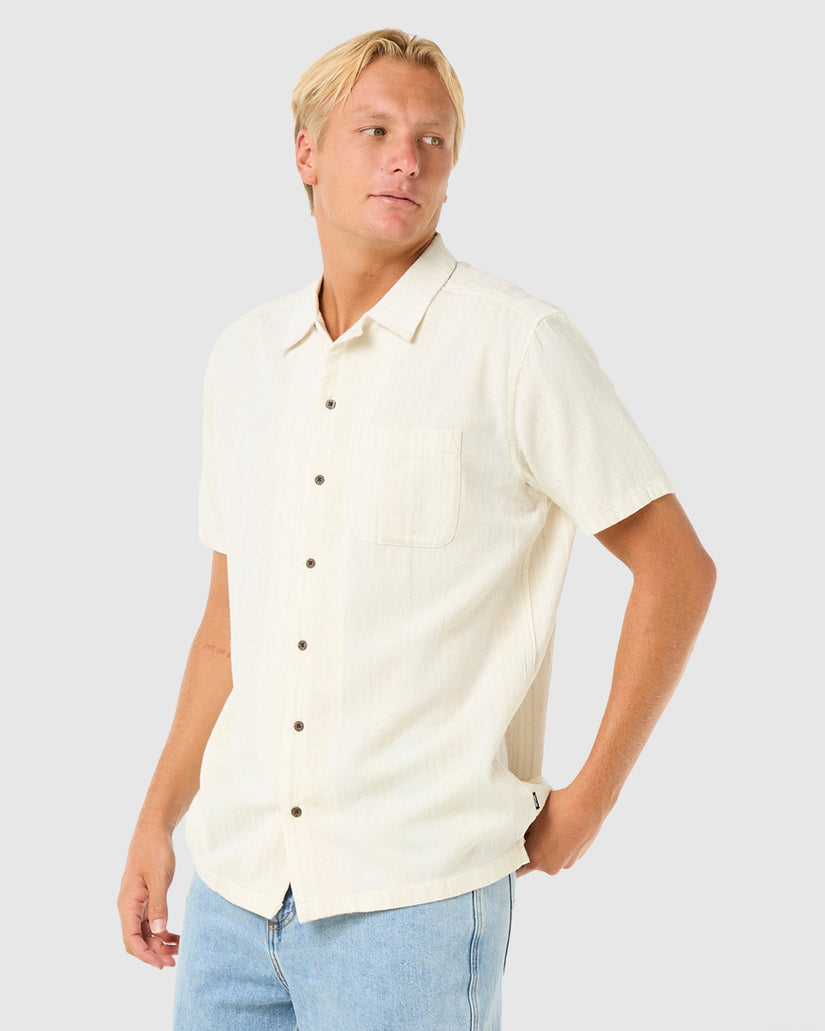 Mens Raw Energy Stripe Short Sleeve Shirt