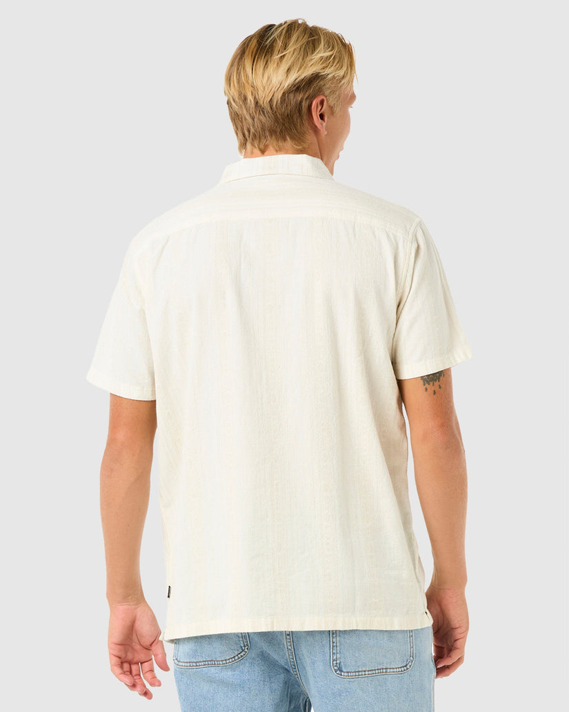 Mens Raw Energy Stripe Short Sleeve Shirt