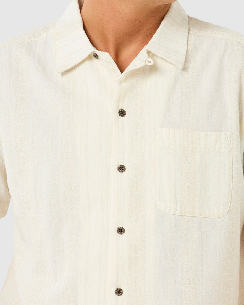 Mens Raw Energy Stripe Short Sleeve Shirt